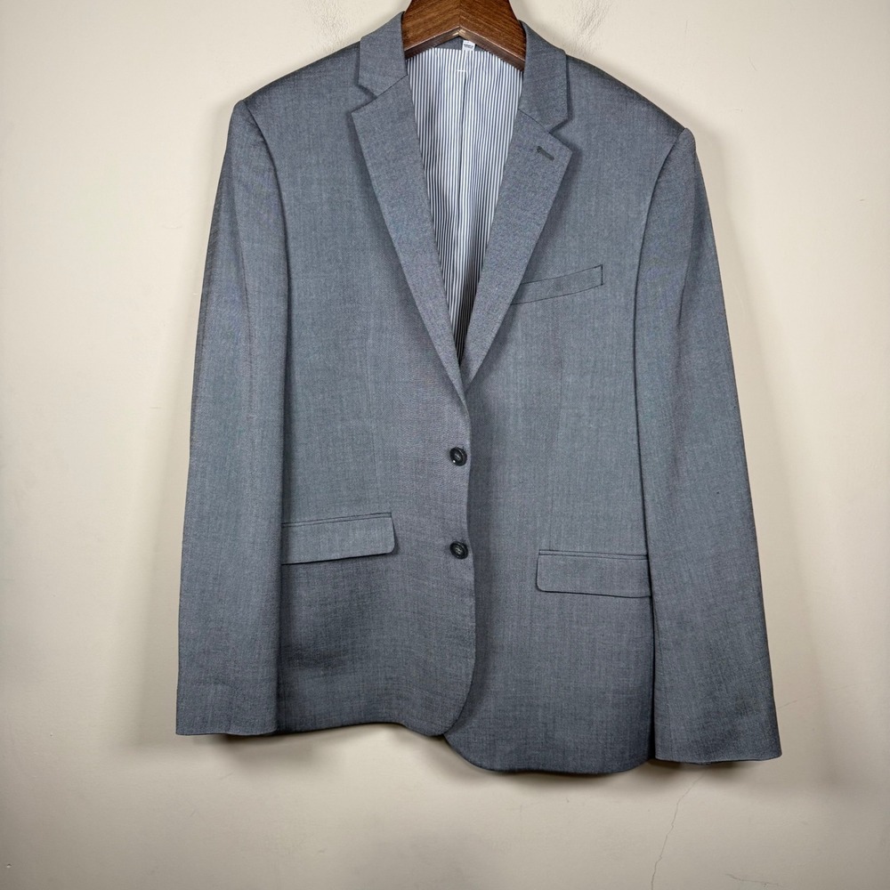 Express Slim Gray 42R Jacket 32/28 Pant Suit Business Office Church - Picture 2 of 16